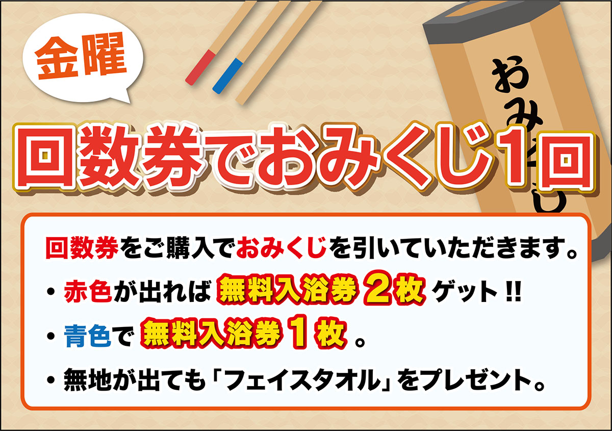 金曜　回数券おみくじイベント